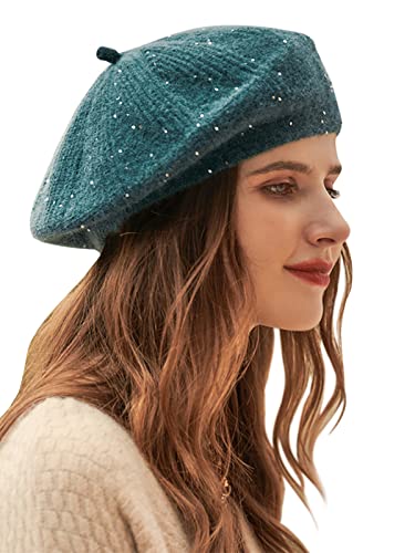 Wantonfy Damen Barett Mütze Winter Baskenmütze Fischerhut Damen Kunstpelz Bucket Cap Warme Mütze mit breiter Krempe Unisex Flauschige Mütze von Wantonfy
