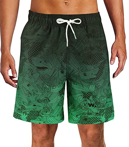 Wantonfy Herren Badehose Badeshorts Schnelltrocknend Schwimmhose Boardshorts Männer mit Meshfutter von Wantonfy