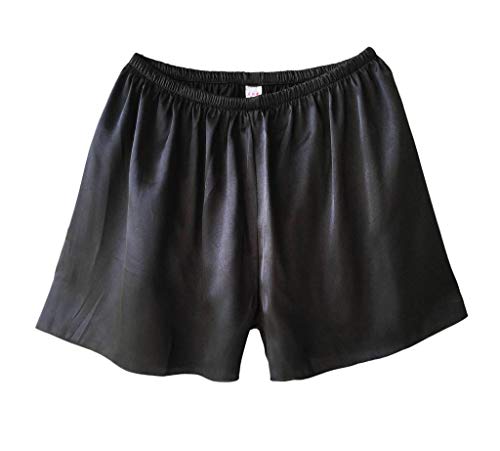 Wantschun Damen Satin Silk Shorts Hose Schlafanzug Pyjama Nachtwäsche Unterwäsche Schwarz EU M von Wantschun
