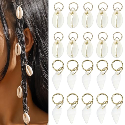 Muschelkopfschmuck, Haarspangen für Damen, Muschelanhänger, Haarspangen für stilvollen Pferdeschwanz, Zopfringe, DIY-Schmuckzubehör, Abschlussball, Party-Haardekoration, 20 Stück Muschelkopfschmuck, Haarspangen für Damen, Muschelanhänger, Haarspangen für stilvollen Pferdeschwanz, Zopfringe, DIY-Schmuckzubehör, Abschlussball, Party-Haardekoration, 20 Stück von Wanwanzi