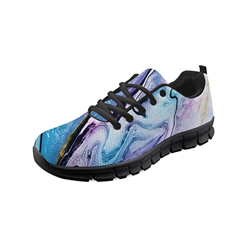 Wanyint Bequeme Laufschuhe Sneaker für Frauen Mädchen, leichte Reiseschuhe, Tinte Marmor, 38 EU von Wanyint