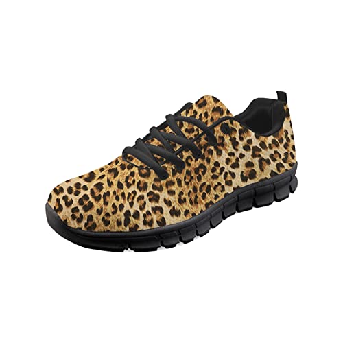 Wanyint Bequeme Laufschuhe Sneaker für Frauen Mädchen, leichte Reiseschuhe, leopard, 37 EU von Wanyint