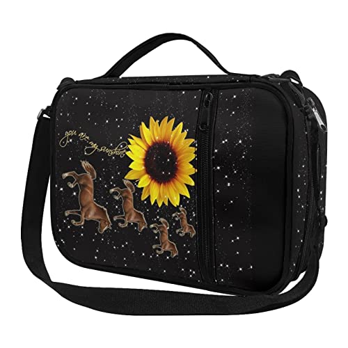 Wanyint Bibelhülle mit Sonnenblumen-Bulldoggen-Druck für Frauen, Bibeltasche, Mädchen, große Größe, Bibeltasche, Tragetaschen, Buchhülle für Kirche, Outdoor-Workout von Wanyint