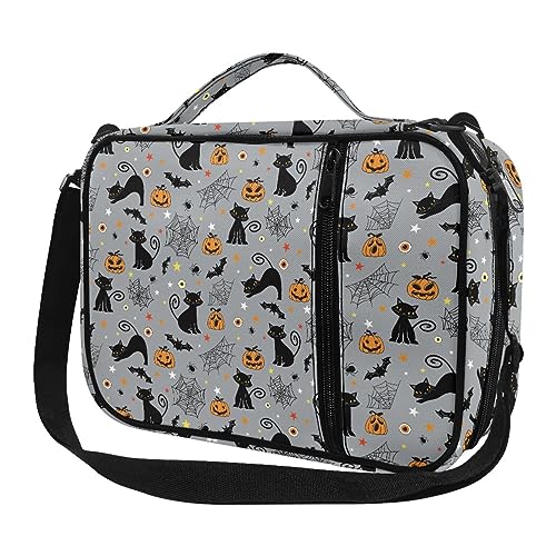 Wanyint Bibelhüllen mit Halloween-Katzendruck für Frauen, Bibeltasche, Mädchen, große Größe, Bibeltasche, Tragetaschen, Buchhülle für Kirche, Outdoor-Workout von Wanyint