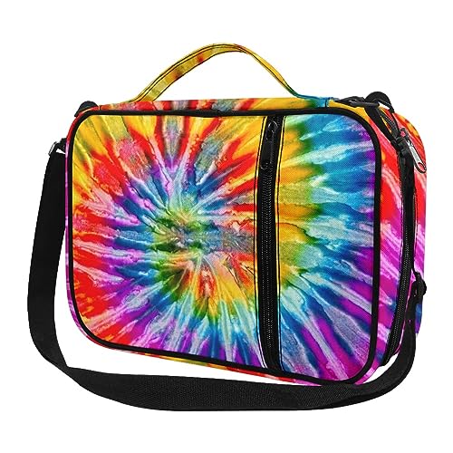 Wanyint Bunte Batikdruck-Bibeltasche, 27,9 x 6,1 x 21,6 cm, große Bibelhüllen für Frauen mit Schultergurttaschen, Bibelhalter, Kirchentaschen von Wanyint