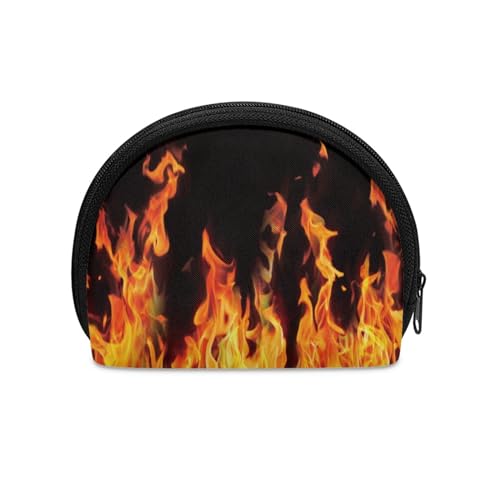 Wanyint Damen-Geldbörse, tragbar, Kleingeld, Geldbörse, Münzgeldbeutel, Kleingeldhalter, für Reisen, Schule, Outdoor, fire, Münztasche von Wanyint