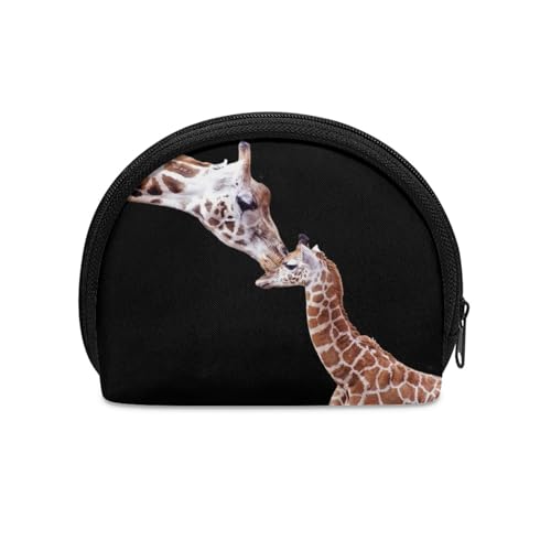 Wanyint Geldbörse für Damen und Mädchen, tragbare Münzgeldbörse, modische Geldbörse, Mini-Beutel, Kleingeldbörse, giraffe, Münztasche von Wanyint