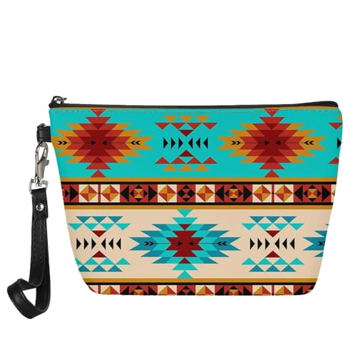 Wanyint Individuelle Kosmetiktasche für Damen, Make-up-Tasche, Organizer-Tasche, Aztec Tribal, Medium von Wanyint