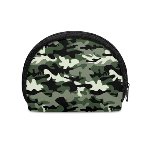 Wanyint Mini-Münzgeldbörse mit Reißverschluss, Münzgeldbörsen, tragbar, Kleingeldbörse, Army Green Camouflage, Münztasche von Wanyint