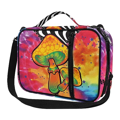 Wanyint Pilz-Batikdruck, Bibelhülle mit Taschen, Bibeltragetasche 27,9 x 6,1 x 21,6 cm, Kirchentasche, Bibelschrift, Geschenk für Mutter, Damen, Schultergurt von Wanyint