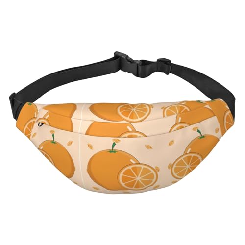 Cartoon Lemon Wasserdichte Bauchtasche für Damen, Crossbody-Tasche, verstellbarer Gürtel, für Reisen, Einkaufen, Radfahren, Laufen, Cartoon Fresh Orange, Einheitsgröße von WapNo