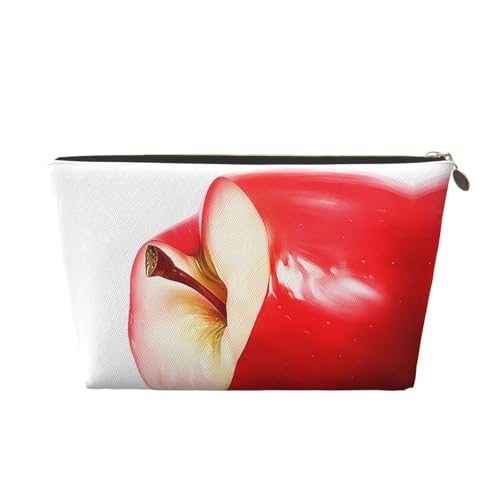 Damen-Kosmetiktasche mit Granatapfelmuster, Lederhandtasche, tragbar, große Kapazität, Reißverschluss, Reisetasche, Aufbewahrungstasche, gold, Einheitsgröße Damen-Kosmetiktasche mit Granatapfelmuster, Lederhandtasche, tragbar, große Kapazität, Reißverschluss, Reisetasche, Aufbewahrungstasche, gold, Einheitsgröße von WapNo