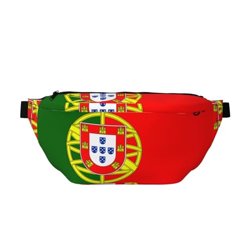 Hüfttasche für Damen und Herren mit verstellbarem Schultergurt, große Wander-Taillentasche zum Laufen, Radfahren, portugiesische Flaggenmuster, Schwarz, Einheitsgröße, Schwarz , Einheitsgröße Hüfttasche für Damen und Herren mit verstellbarem Schultergurt, große Wander-Taillentasche zum Laufen, Radfahren, portugiesische Flaggenmuster, Schwarz, Einheitsgröße, Schwarz , Einheitsgröße von WapNo
