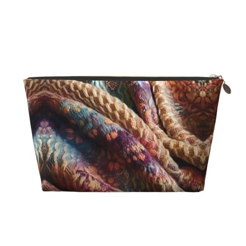 Kosmetiktasche für Damen, Lederhandtasche, tragbar, große Kapazität, Reißverschluss, Reisetasche, Aufbewahrungstasche, gold, Einheitsgröße Kosmetiktasche für Damen, Lederhandtasche, tragbar, große Kapazität, Reißverschluss, Reisetasche, Aufbewahrungstasche, gold, Einheitsgröße von WapNo