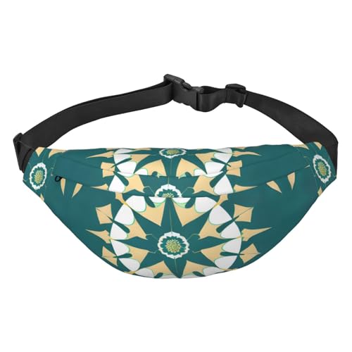 Sketching an Eagle Wasserdichte Bauchtasche für Damen, Crossbody-Tasche, verstellbarer Gürtel, für Reisen, Einkaufen, Radfahren, Laufen, Exotischer Stil mit Blumenmuster, Einheitsgröße von WapNo