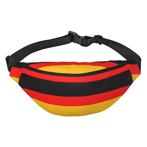 Wasserdichte Bauchtasche für Damen, Motiv: Südafrika-Flagge, Crossbody-Tasche, verstellbarer Gürtel, für Reisen, Einkaufen, Radfahren, Laufen, Deutschland Flagge, Einheitsgröße von WapNo