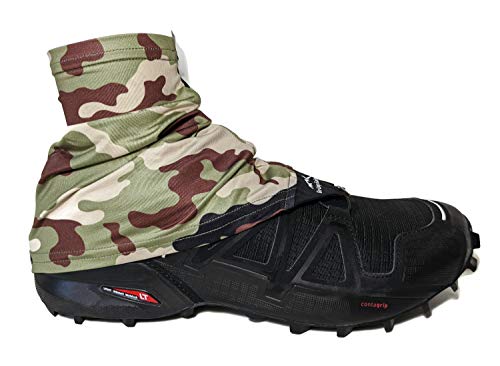 Wapiti Designs Go-Long Gamaschen, Trailrunning-Schuhgamaschen zum Laufen, Wandern oder für Langstreckenrucksäcke (Camo, Größe L/XL) von Wapiti Designs