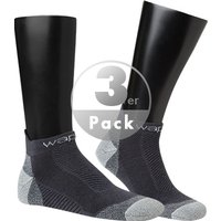 wapiti Herren Laufsocken grau Mikrofaser unifarben von Wapiti