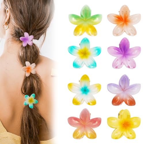 Wappltt Blumen Haarklammer 8 Stück farbige Blumen Haarklammern Hawaii Haarspange Blütenform Klauen Haarspangen Kunststoff Haarspangen für Frauen Mädchen, 4CM Wappltt Blumen Haarklammer 8 Stück farbige Blumen Haarklammern Hawaii Haarspange Blütenform Klauen Haarspangen Kunststoff Haarspangen für Frauen Mädchen, 4CM von Wappltt