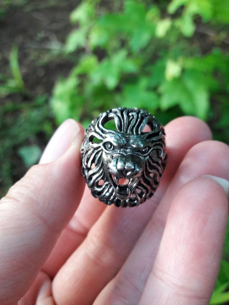 Vintage G & S Lion Biker Ring - Punziert Größe 13 Vintage G & S Lion Biker Ring - Punziert Größe 13 von WarWomanGoods