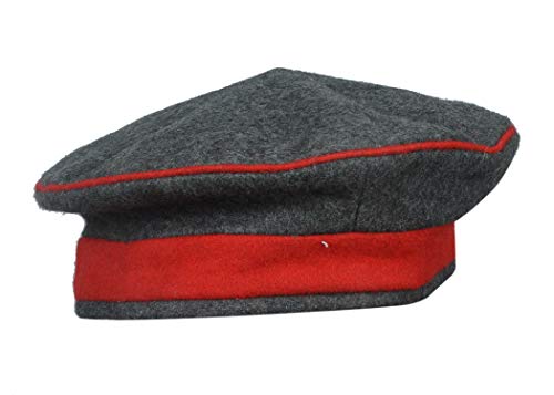 WARCRAFT EXPORTS Feldmutzen Feldmutzen Feldmütze M1907 Monarchie Empire Uniform Cap Gr. 7 1/8, Grau, Rot von Warcraft Exports