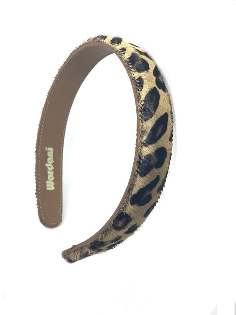 Wardani, 3/4 "Tier Print Haariges Lederstirnband Aus Hochwertigem Kalbsleder | 1, 9 cm von Wardani