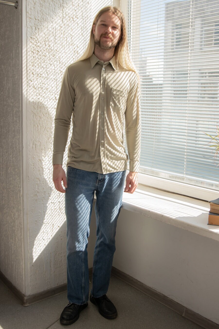 Vintage 70Er Jahre Hemd, Beige von WardrobeQueenVINTAGE