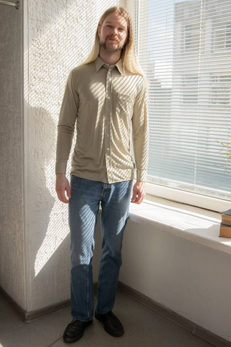 Vintage 70Er Jahre Hemd, Beige von WardrobeQueenVINTAGE