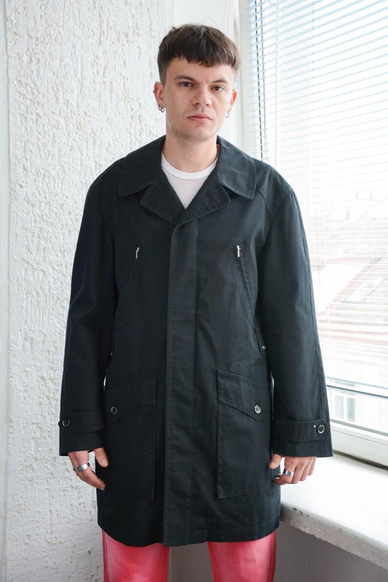 Vintage 70Er Schwarzer Parka Mantel von WardrobeQueenVINTAGE