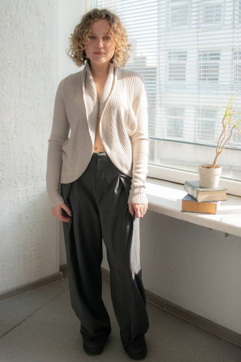 Vintage 80Er Beige Strickjacke von WardrobeQueenVINTAGE