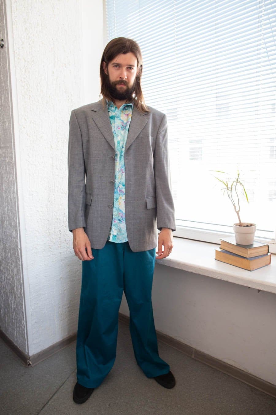 Vintage 80Er Graue Wolljacke von WardrobeQueenVINTAGE