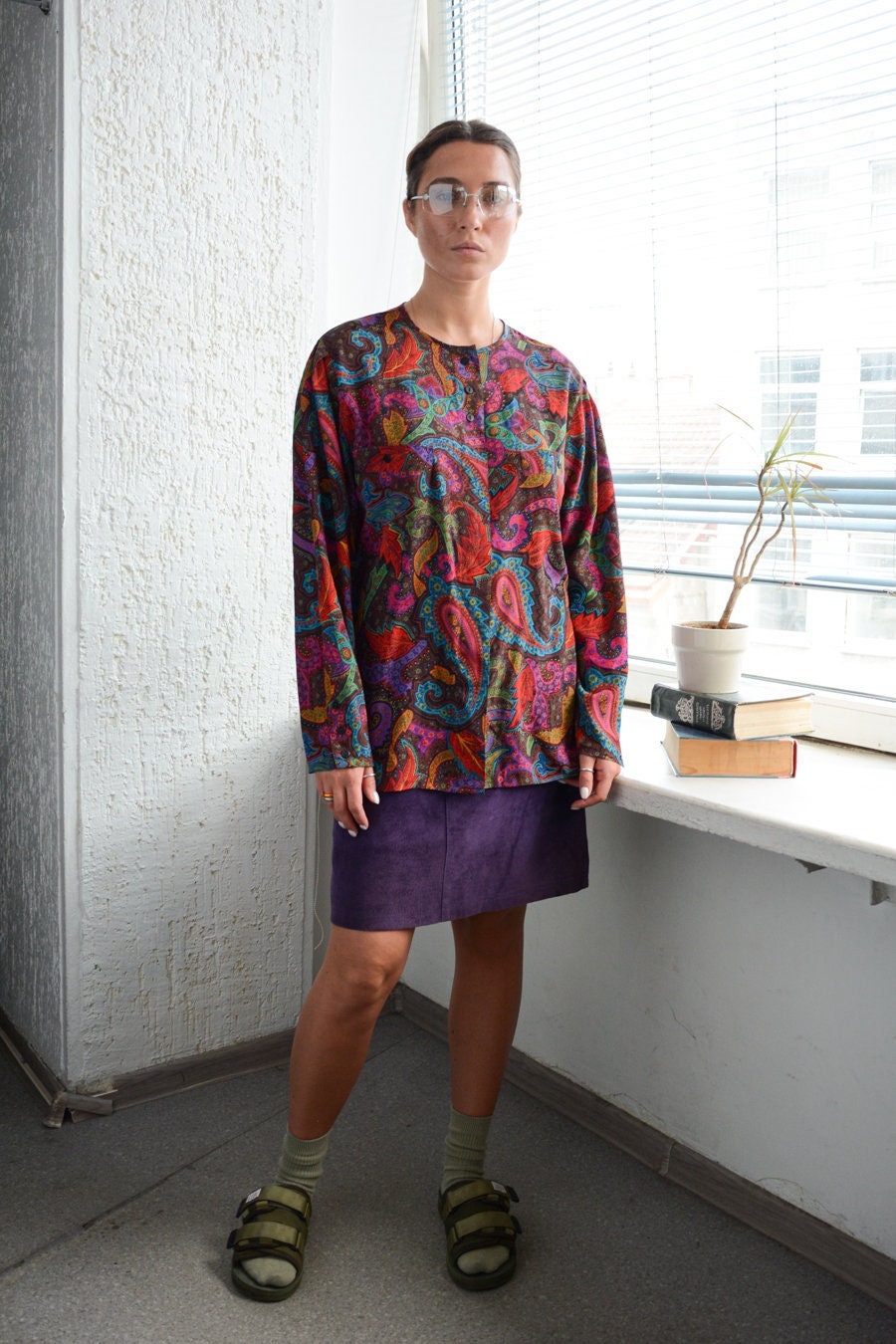 Vintage 80Er Jahre Bunt Gemusterte Betty Barclay Bluse von WardrobeQueenVINTAGE