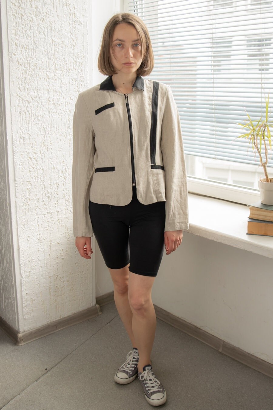 Vintage 80Er Jahre Leinenjacke von WardrobeQueenVINTAGE