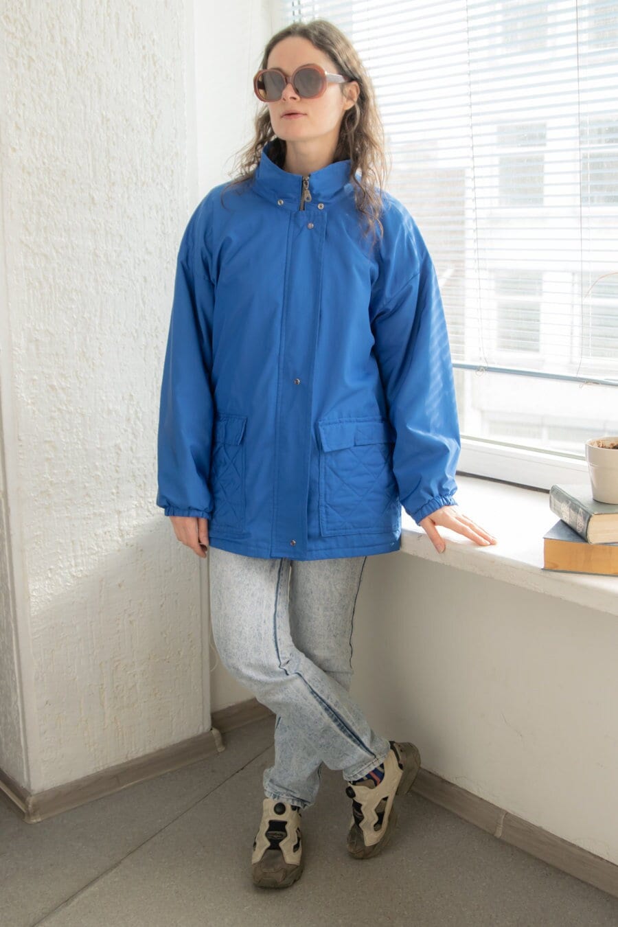 Vintage 80Er Jahre Parka Mantel in Blau von WardrobeQueenVINTAGE