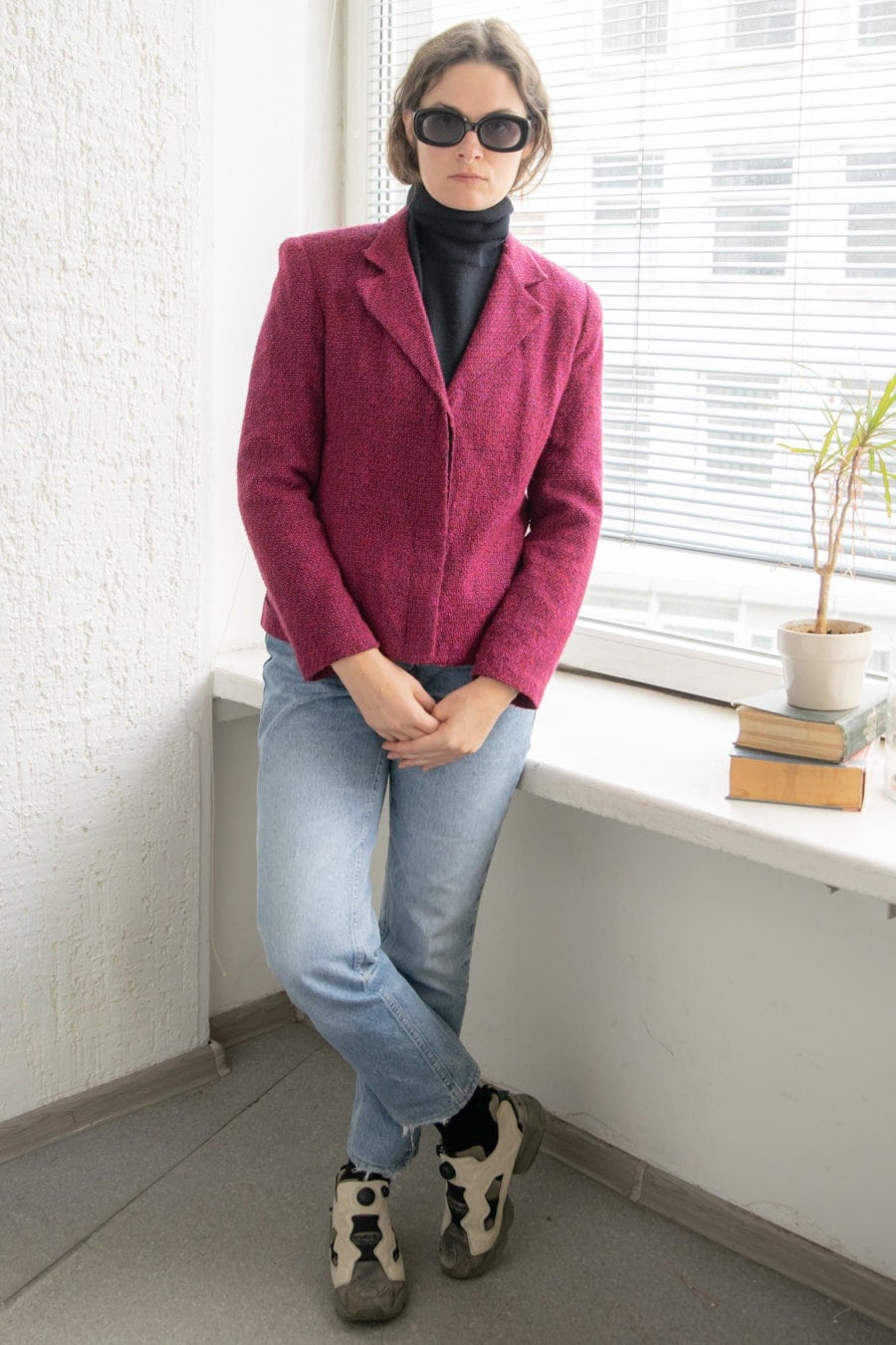 Vintage 80Er Jahre Pink/Lila Blazer von WardrobeQueenVINTAGE