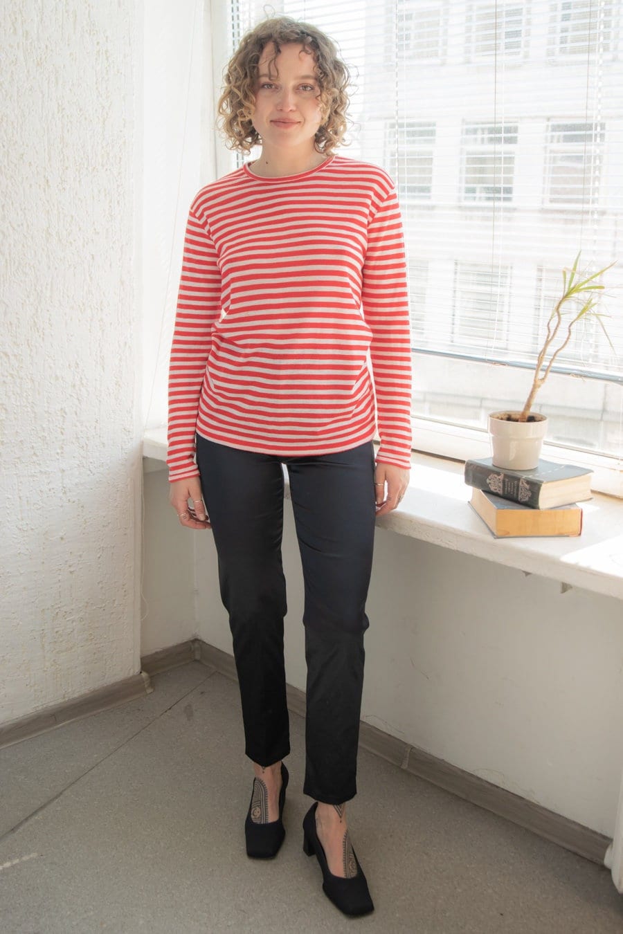 Vintage 80Er Jahre Rot/Weiß Gestreiftes Top von WardrobeQueenVINTAGE