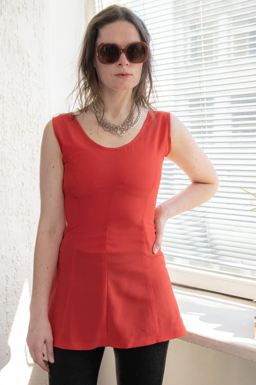 Vintage 80Er Jahre Rotes Mini Kleid/Top von WardrobeQueenVINTAGE