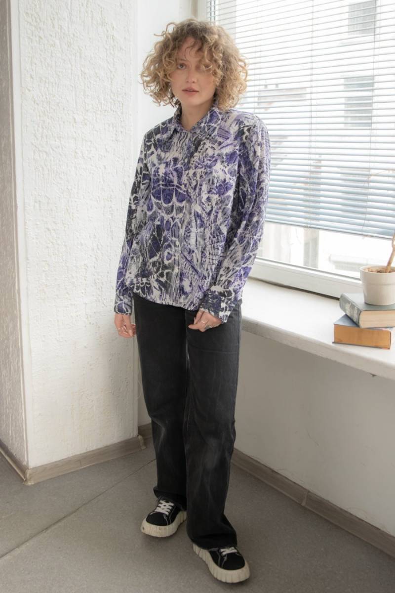 Vintage 80Er Jahre Schlangen Muster Shirt von WardrobeQueenVINTAGE