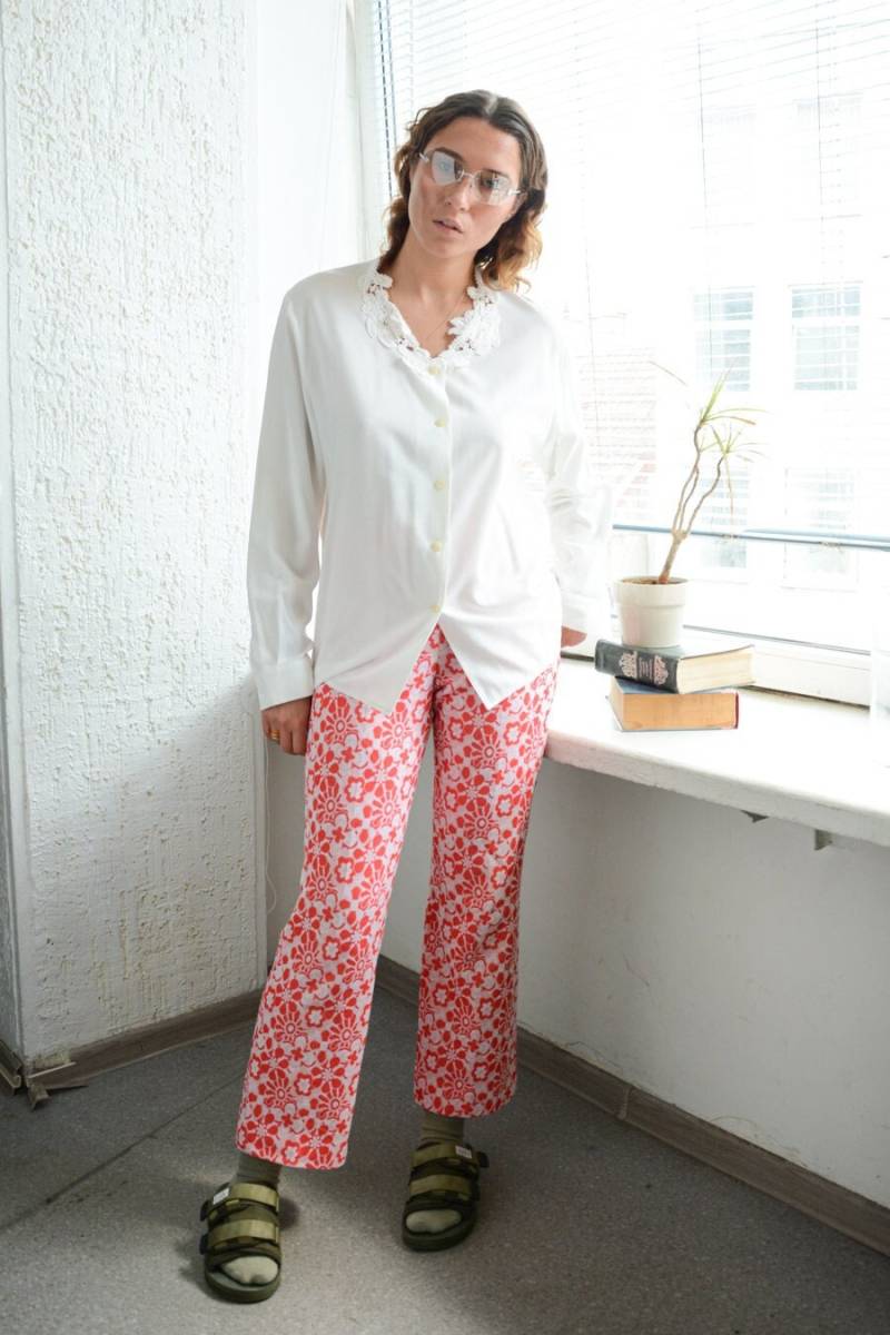 Vintage 80Er Jahre Weiße Spitzenkragen Bluse von WardrobeQueenVINTAGE