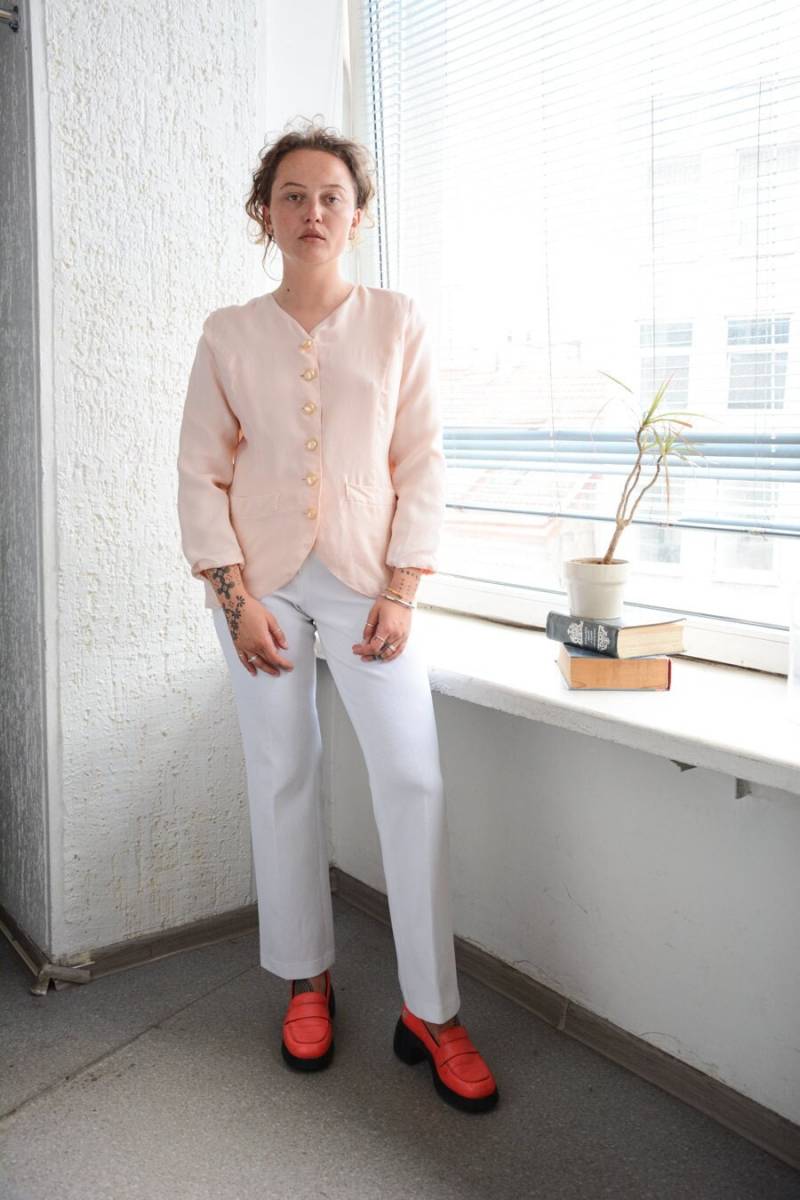 Vintage 80Er Pink Blazer Jacke von WardrobeQueenVINTAGE