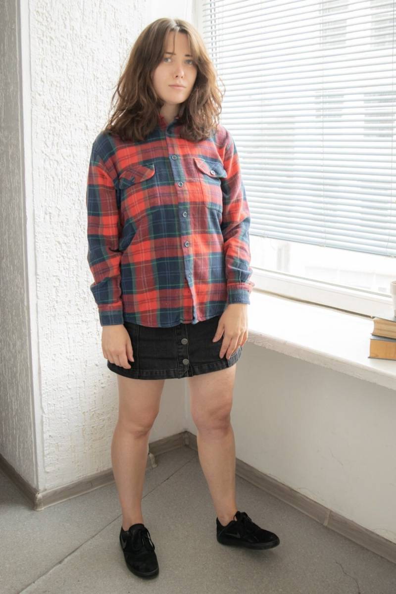 Vintage 90Er Jahre Rot Kariertes Baumwoll Hemd von WardrobeQueenVINTAGE