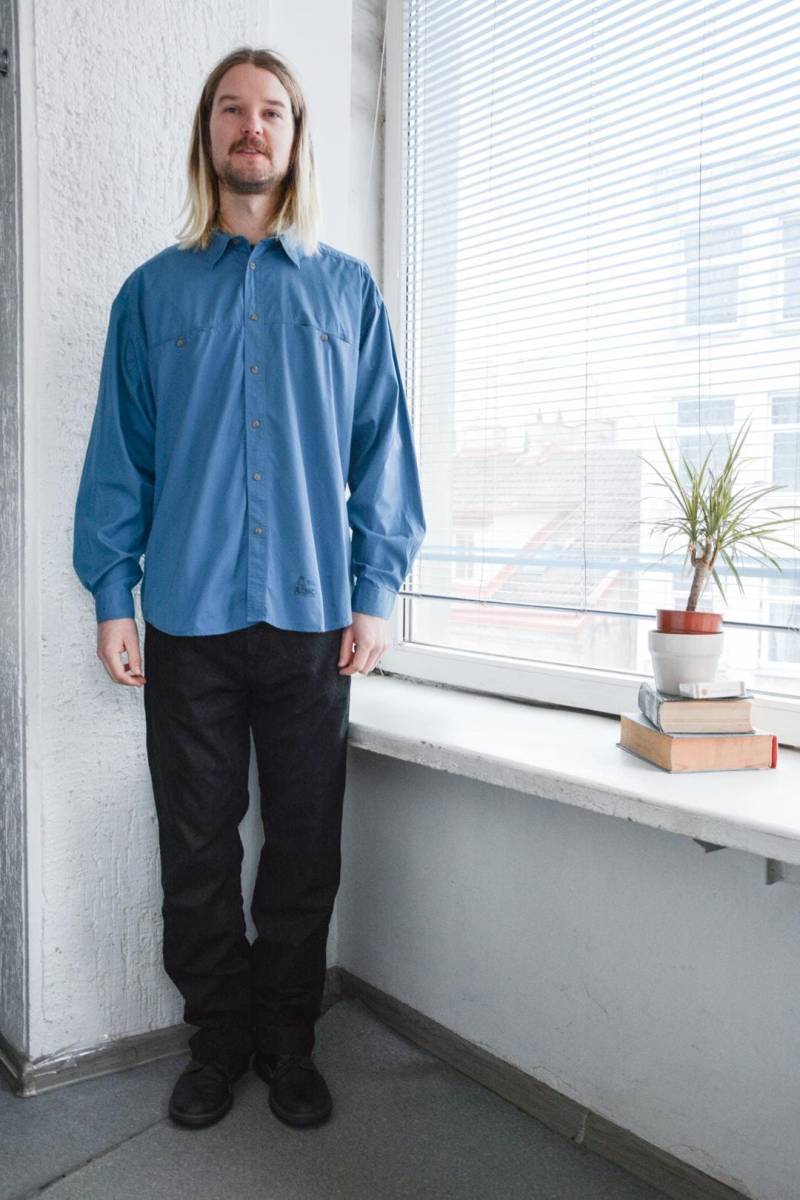 Vintage Blaues Baumwollhemd von WardrobeQueenVINTAGE