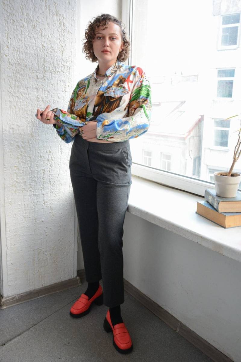 Vintage Graue Stretch Hose von WardrobeQueenVINTAGE