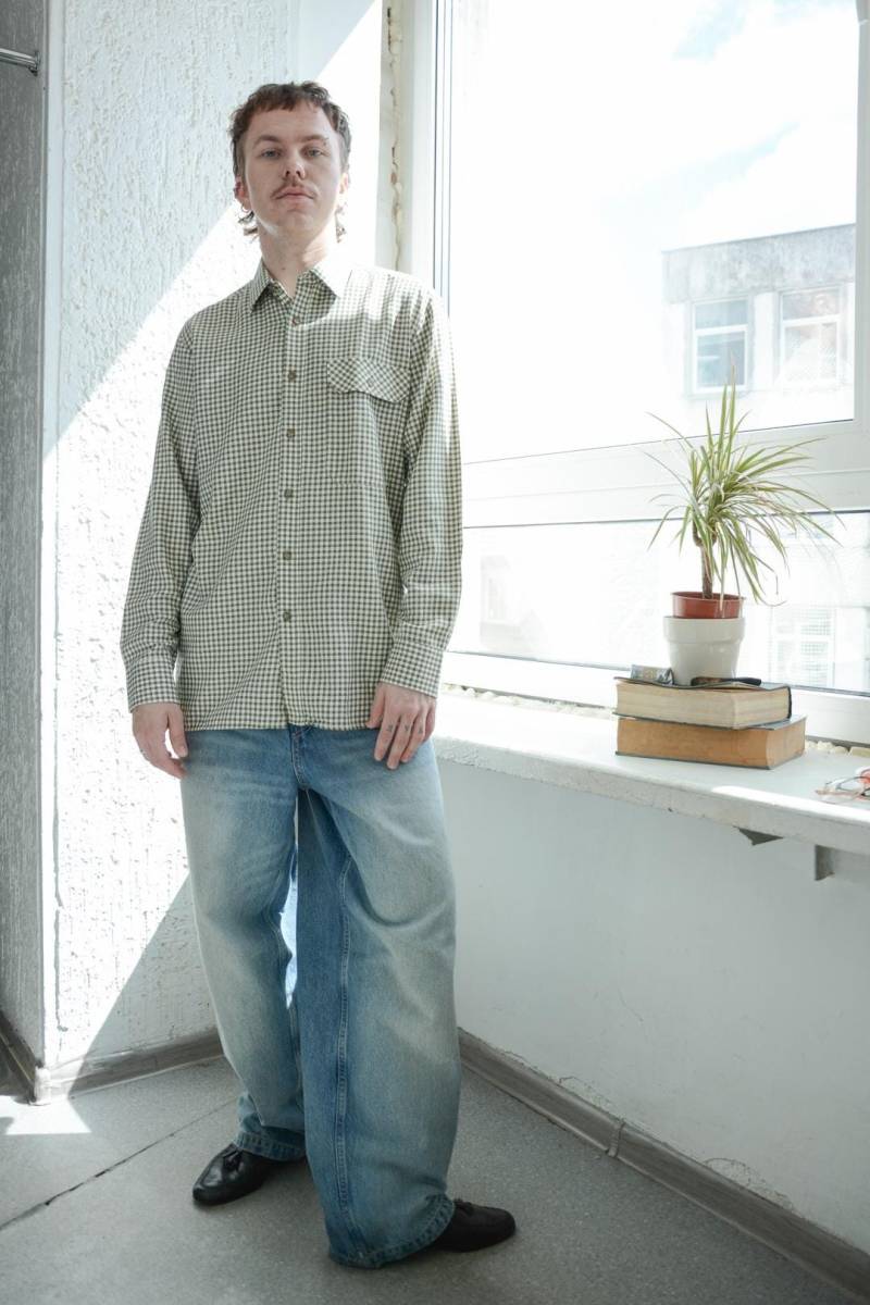 Vintage Grün Kariertes Baumwollhemd von WardrobeQueenVINTAGE
