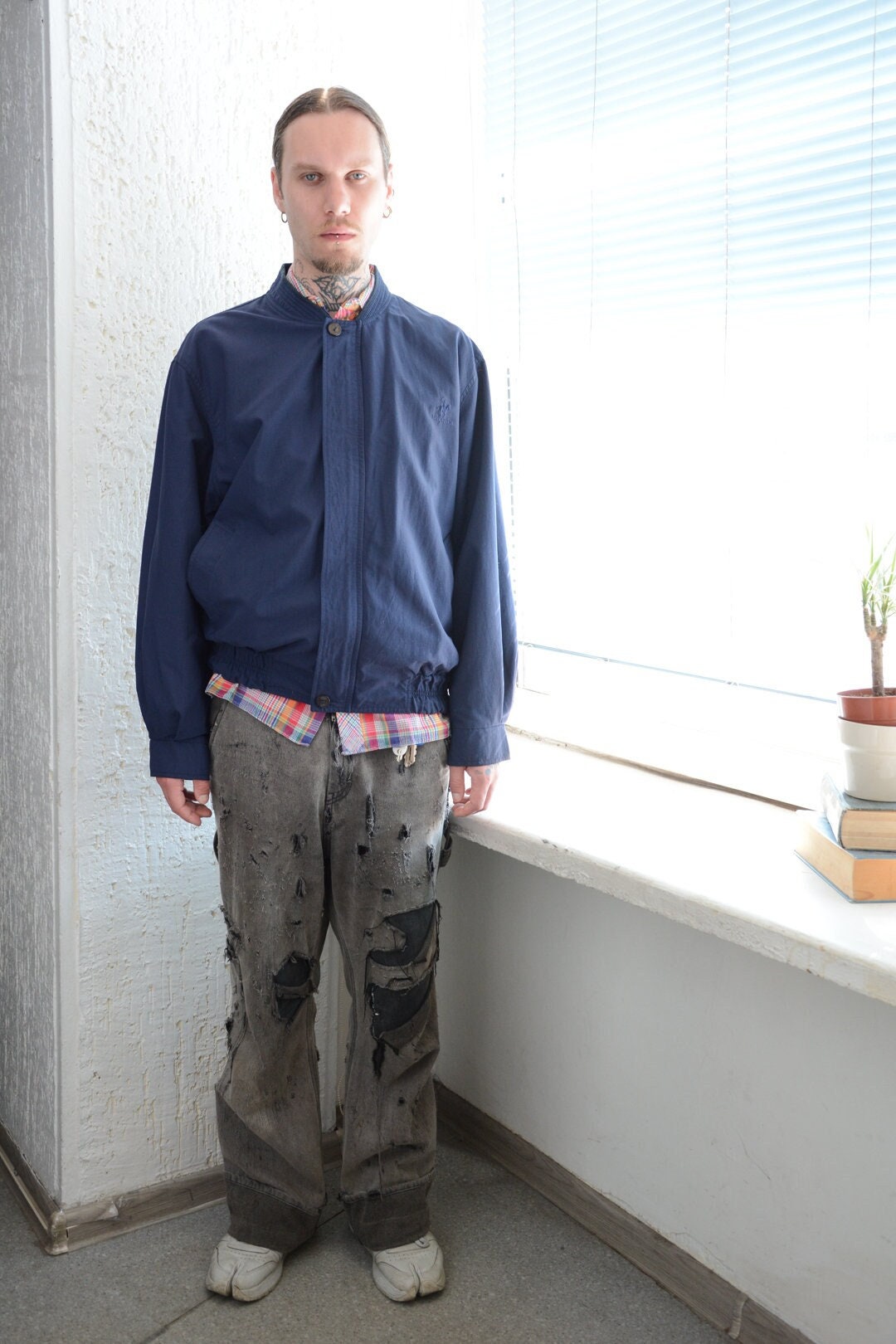 Vintage Marine Bomber Jacke von WardrobeQueenVINTAGE