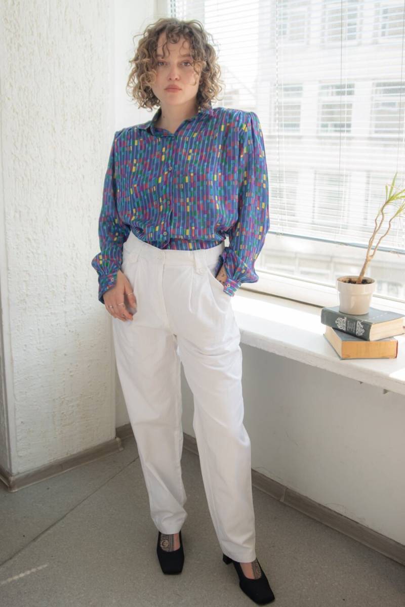 Vintage Weiße Baumwollhose von WardrobeQueenVINTAGE