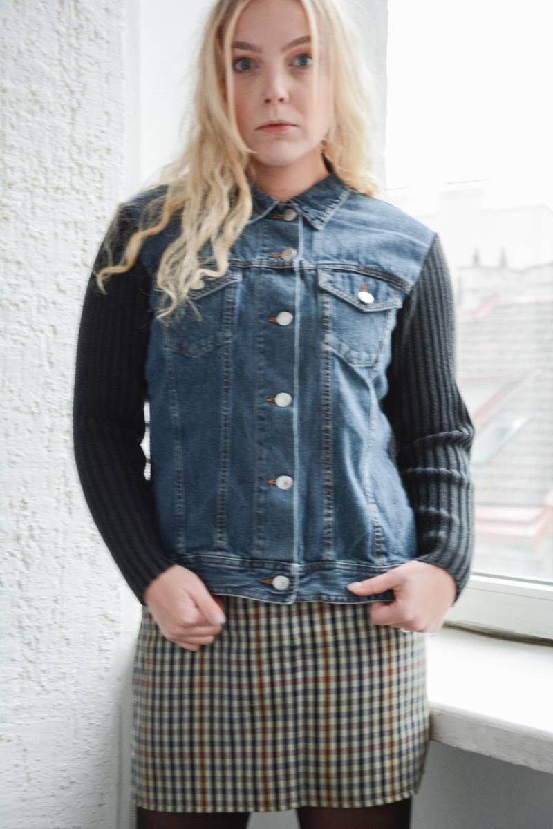 Vintage Y2K Blau Strick Details Jacke von WardrobeQueenVINTAGE