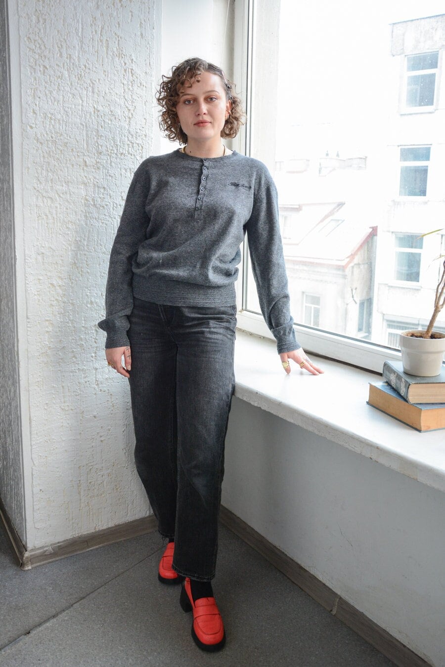 Vintage Y2K Grau Pepe Jeans Strick Pullover von WardrobeQueenVINTAGE