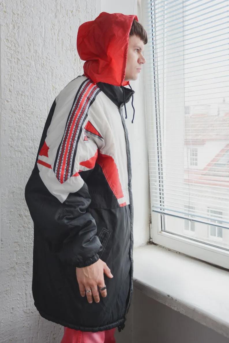 Vintage Y2K Multicolour Diadora Mantel von WardrobeQueenVINTAGE