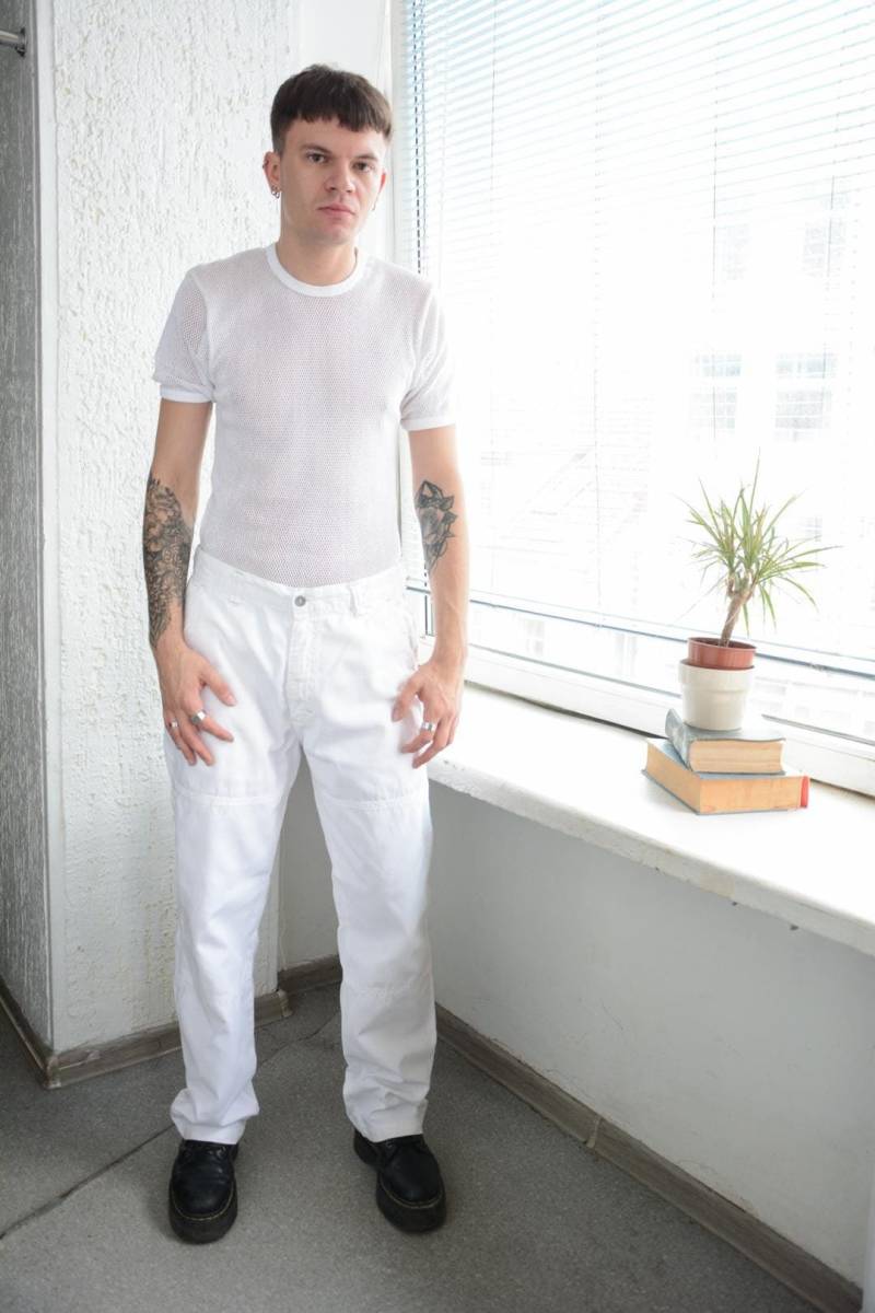 Vintage Y2K Weiße Baumwoll Cargohose von WardrobeQueenVINTAGE